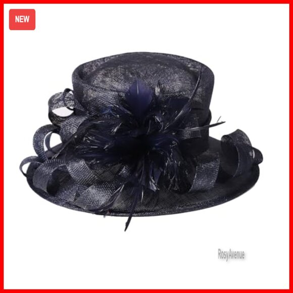 Adjustable Sinamay Fascinator Hat with Feathers and Bow for Special Occasions